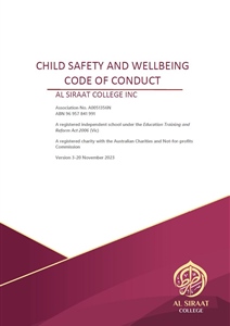 Child Safety and Wellbeing Code of Conduct